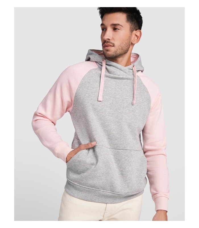 Sudadera bicolor Badet personalizable con capucha y bolsillos