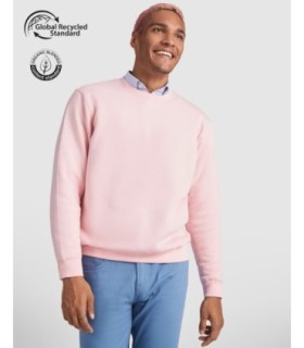 Sudadera orgánica personalizable Batian color blanco unisex