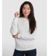 Sudadera básica de mujer color blanco personalizable con manga larga estilo ranglán