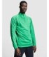 Sudadera técnica deportiva azul marino con media cremallera y cuello alto