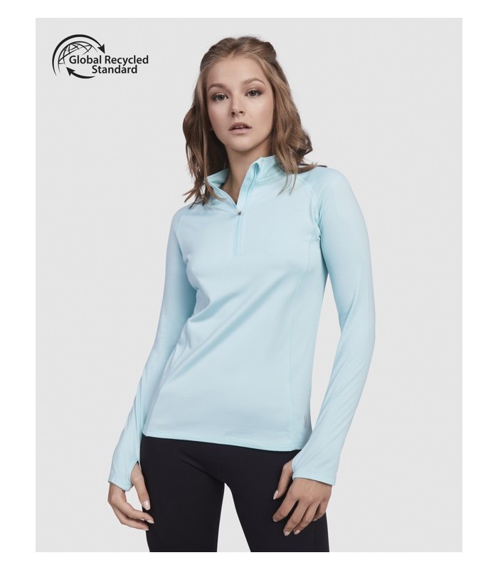 Sudadera técnica de mujer ARLAS con media cremallera en color lila